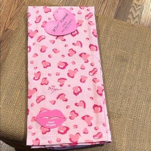 Betsey Johnson Pink Animal Print Towels